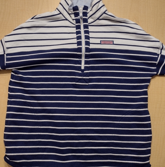 Vineyard Vines Half Zip Pullover Sweatshirt Navy Blue White Size Small - Picture 2 of 10